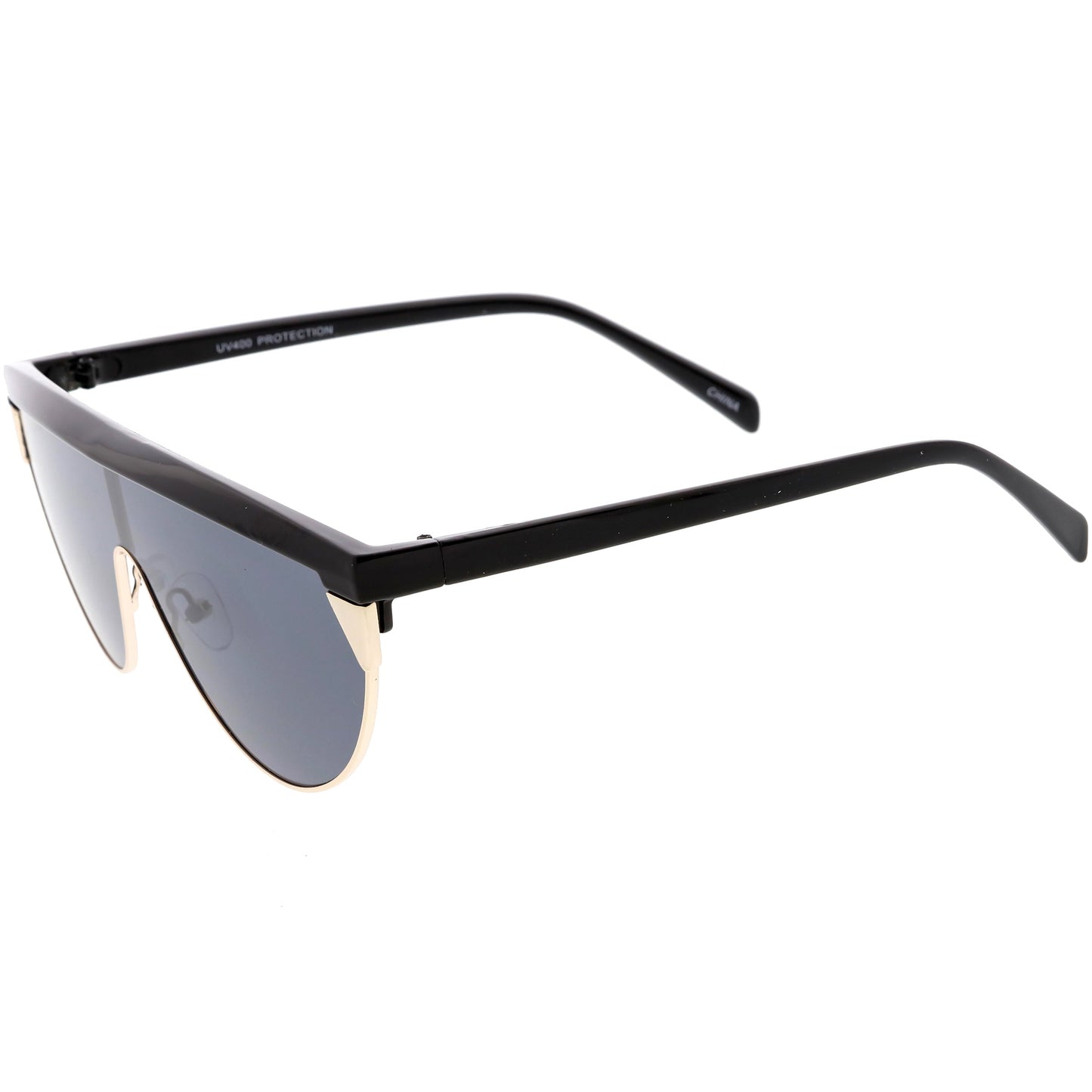 zeroUV Retro Futuristic Flat Top Mono Shield Blade Sunglasses C953