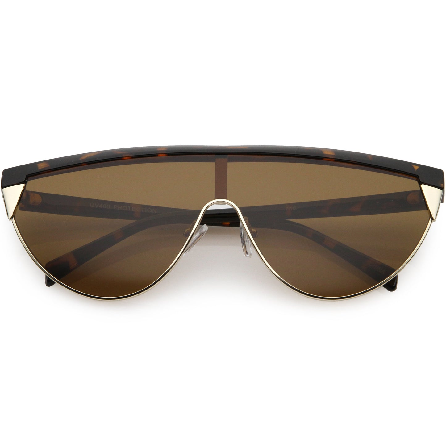 zeroUV Retro Futuristic Flat Top Mono Shield Blade Sunglasses C953