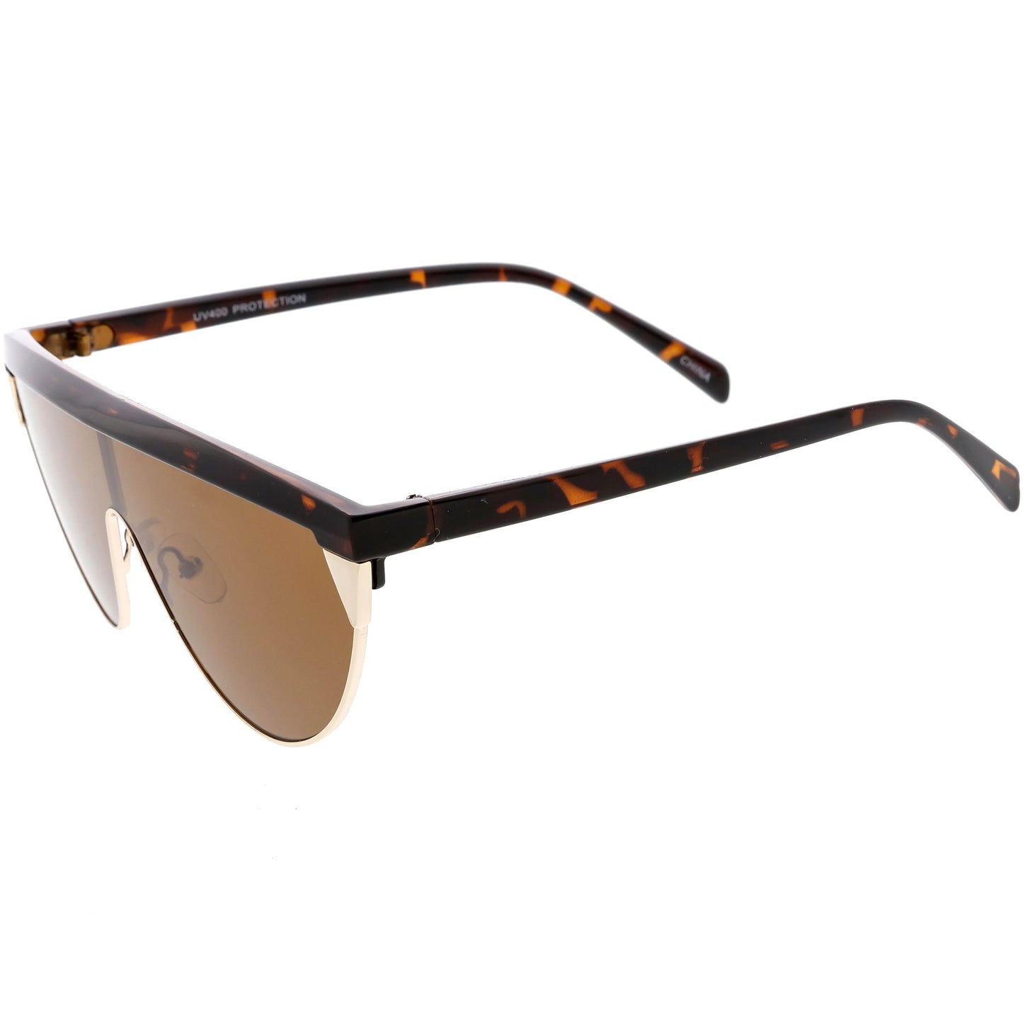 zeroUV Retro Futuristic Flat Top Mono Shield Blade Sunglasses C953