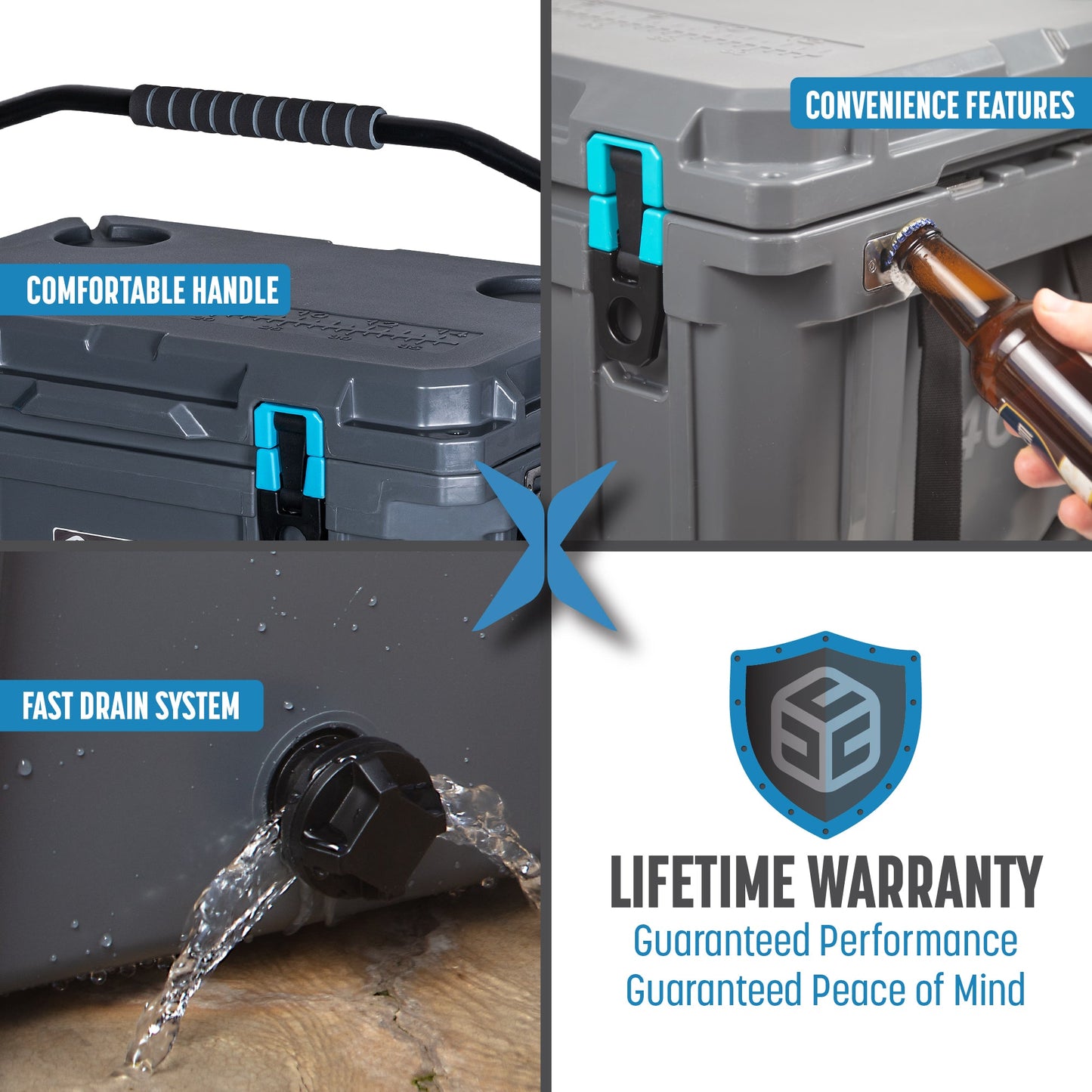 Cubix Outdoors 20 Quart Rotomolded Cooler - QuadraX