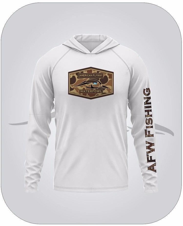 AF Waterfowl Fishing Shirt with OSC Brown Logo