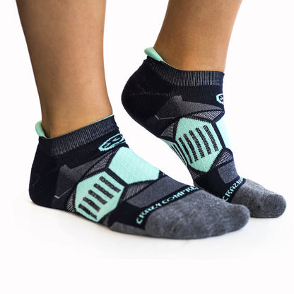 Crazy Compression Navy & Mint - Elite Running Socks