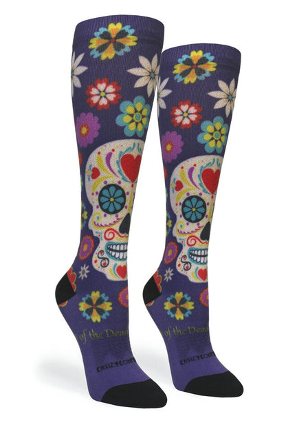 Crazy Compression Calavera Purple - (Standard & Extra Wide)