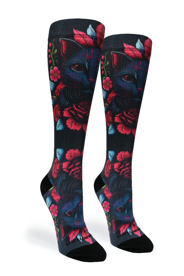 Crazy Compression Cat Arose - (Standard & Extra Wide)