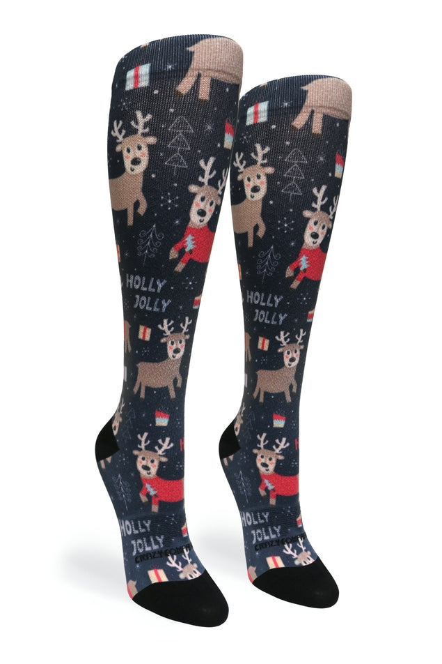 Crazy Compression Holly Jolly - (Standard & Extra Wide)