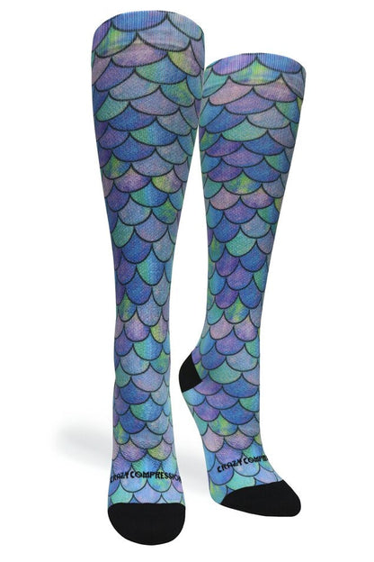 Crazy Compression Mermaid Teal - (Standard & Extra Wide)