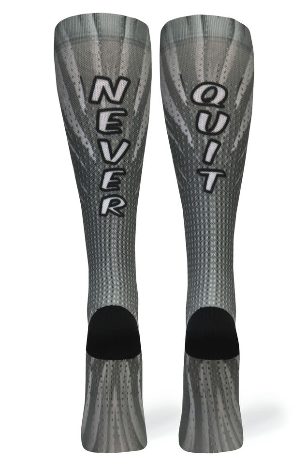 Crazy Compression Never Quit Grey - (Standard & Extra Wide)