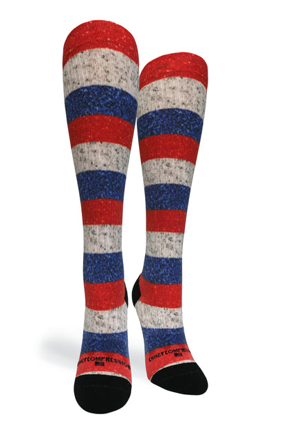 Crazy Compression Stripe USA - (Standard & Extra Wide)