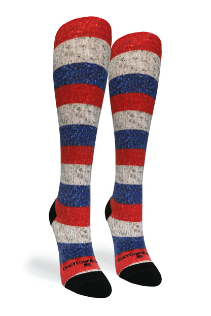 Crazy Compression Stripe USA - (Standard & Extra Wide)