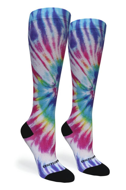 Crazy Compression Tie Dye Rainbow - (Standard & Extra Wide)