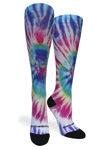 Crazy Compression Tie Dye Rainbow - (Standard & Extra Wide)