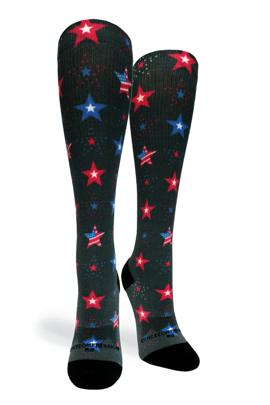 Crazy Compression USA Stars - (Standard & Extra Wide)