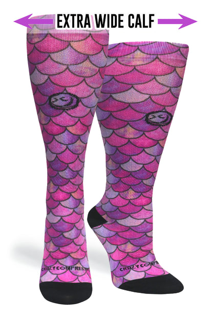 Crazy Compression Mermaid Pink - (Standard & Extra Wide)