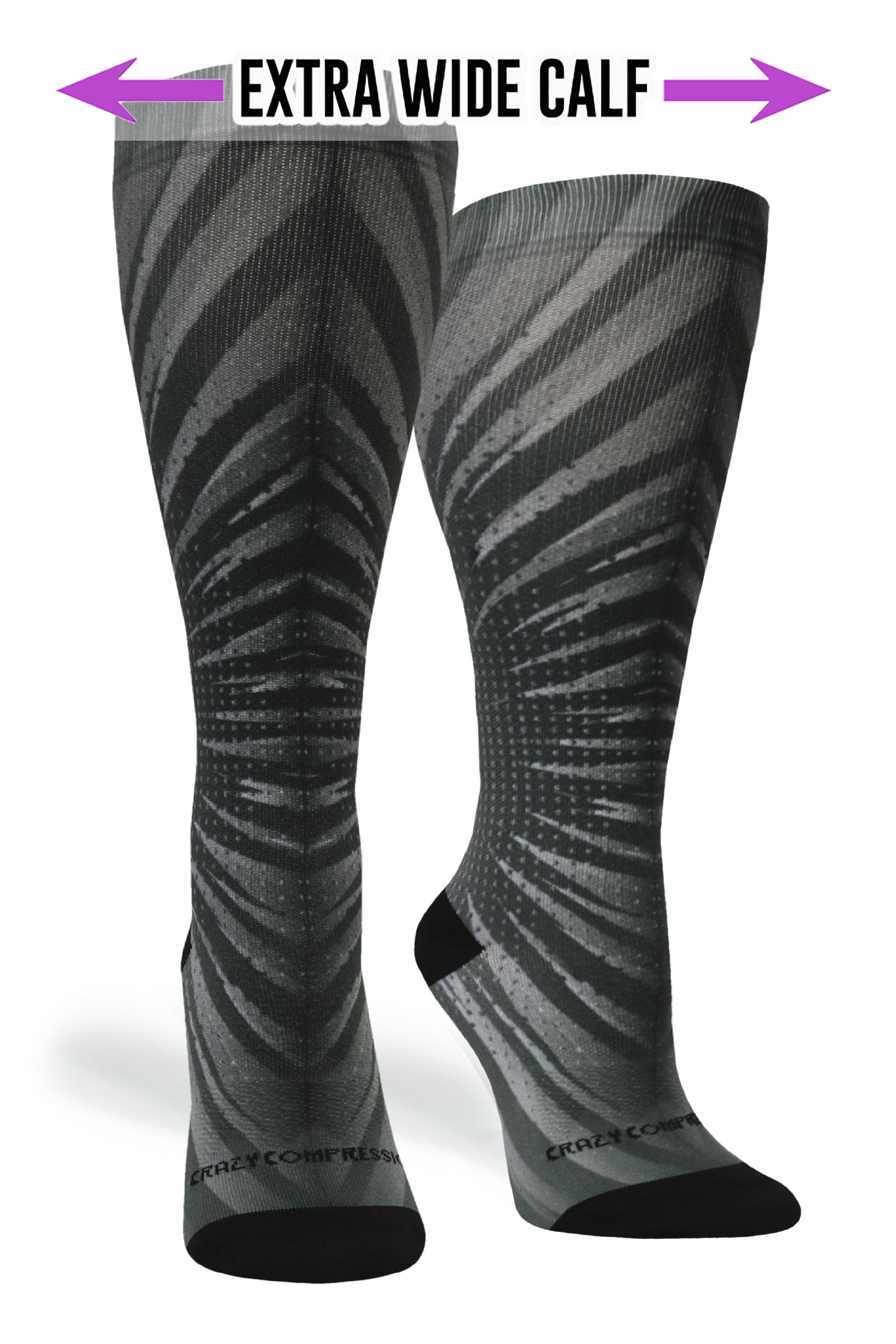 Crazy Compression Never Quit Grey - (Standard & Extra Wide)