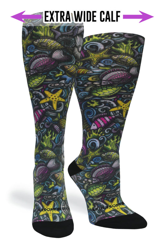 Crazy Compression Reef Nightlife - (Standard & Extra Wide)