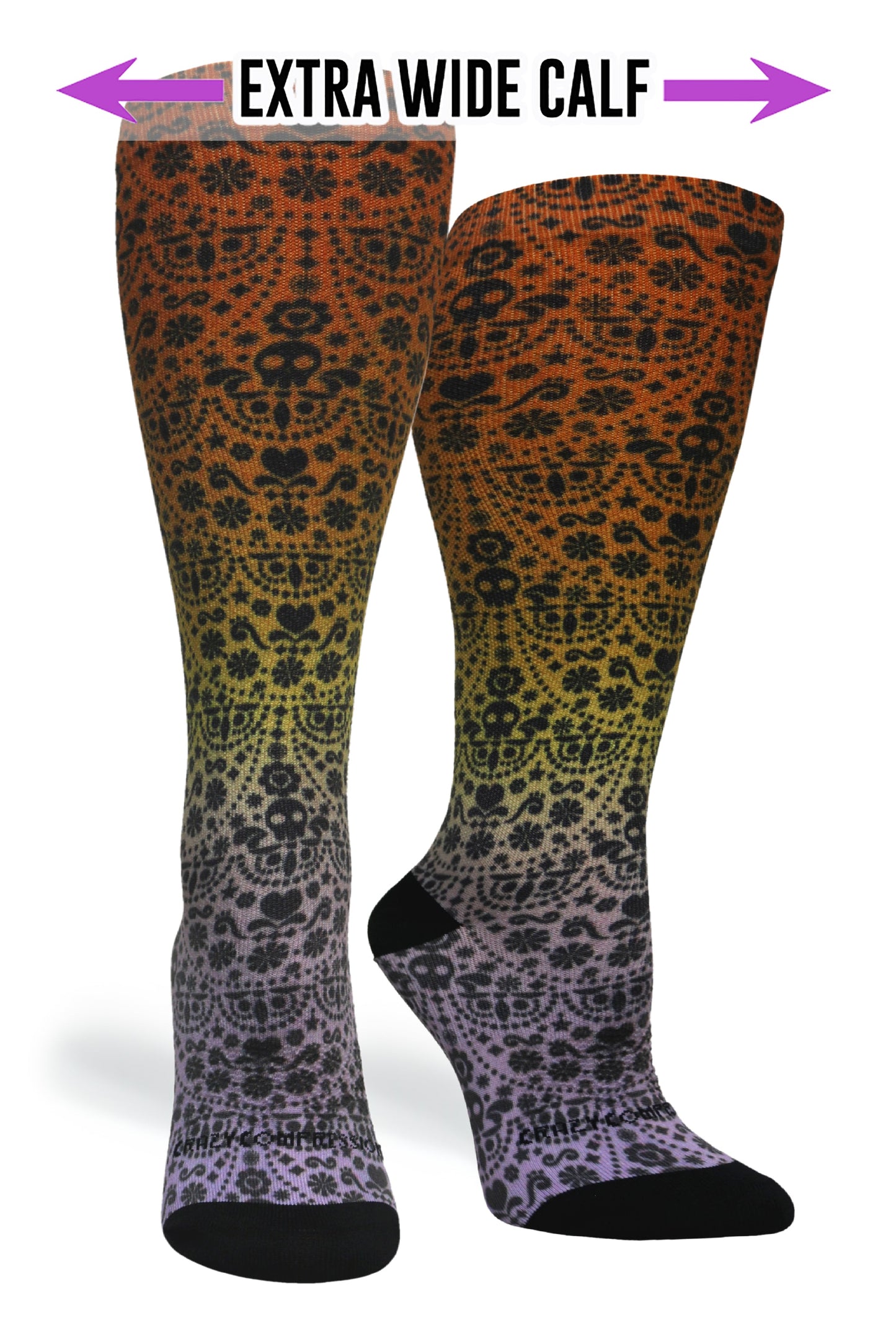 Crazy Compression Skull Ombré - (Standard & Extra Wide)