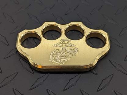 Milspin 3/4lb Brass Knuckle Marine Corps EGA Solid Brass Paperweight