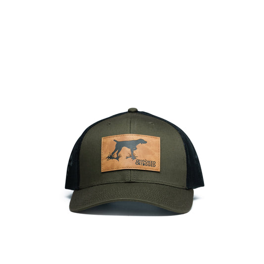 Hooked & Tagged  - Pointer Dog Patch Hat