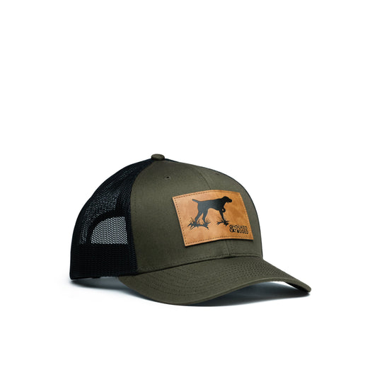 Hooked & Tagged  - Pointer Dog Patch Hat