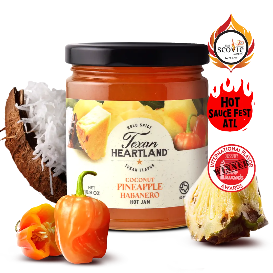 Texan Heartland Coconut Pineapple Habanero Hot Jam