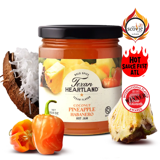 Texan Heartland Coconut Pineapple Habanero Hot Jam