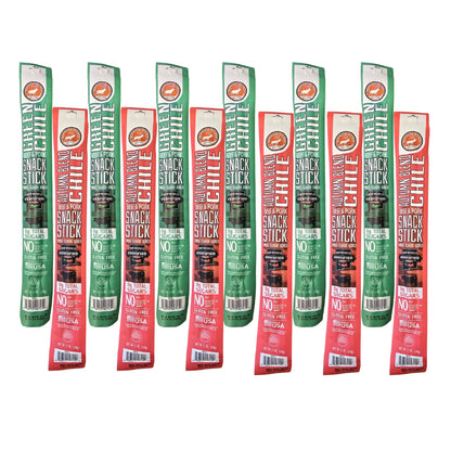 Pearson Ranch - Green Chile and Autumn Blend Chile Beef & Pork Snack Sticks (12 pack)