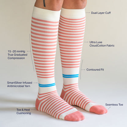 Comrad CloudCotton Compression Socks - Stripes