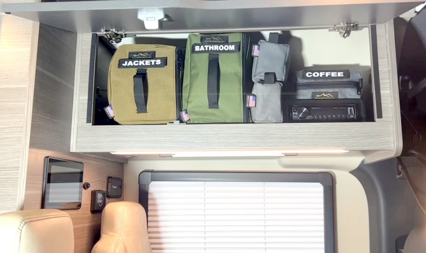 Overland Gear Guy Headliner Shelf Storage Divider Bags 7" for Jayco - Entegra