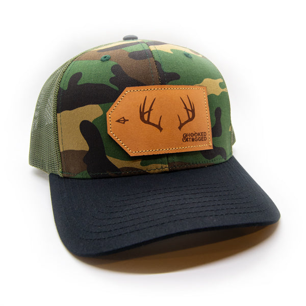 Hooked & Tagged  - Buck Antler Patch Hat