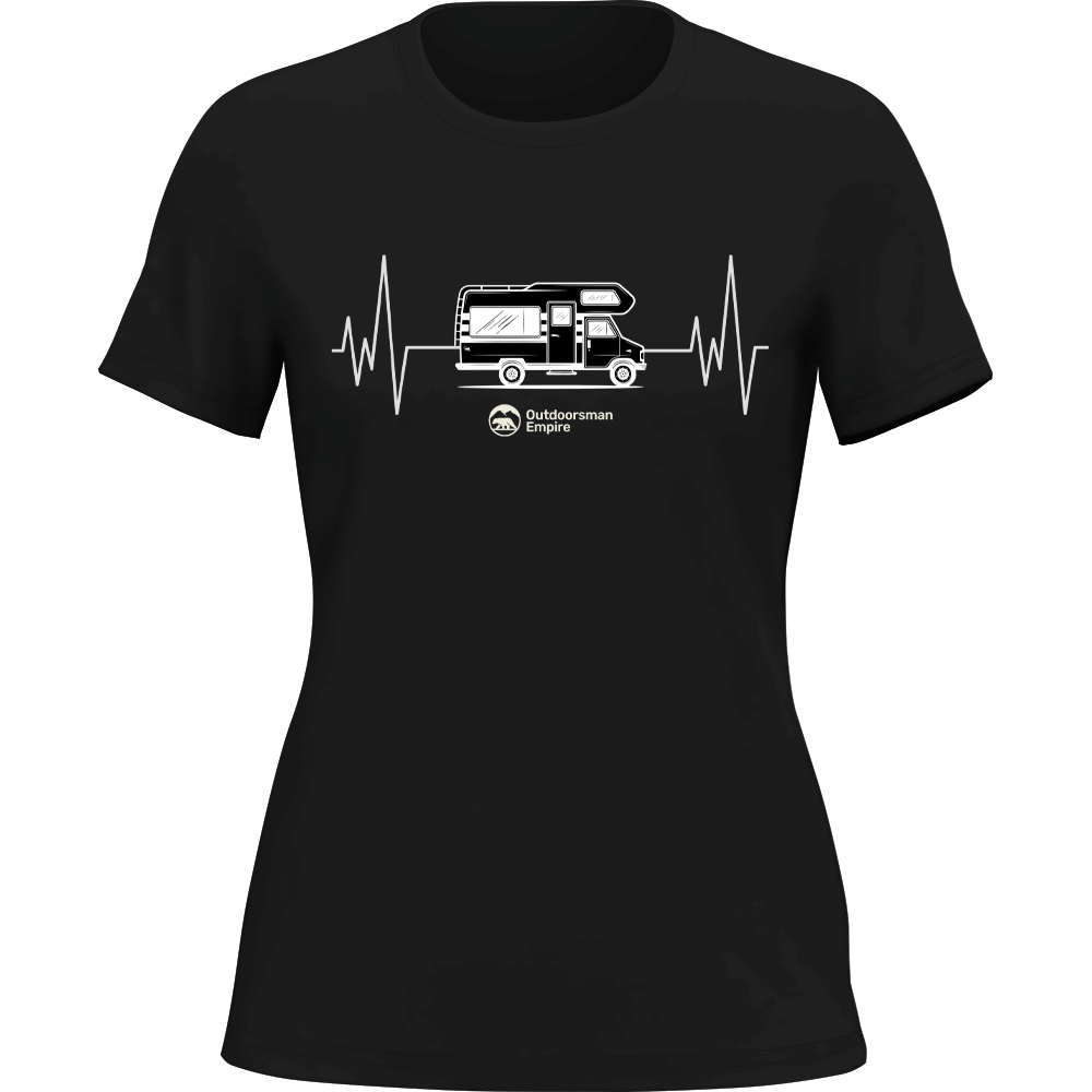 Outdoorzees Camping Cardiogram T-Shirt for Women