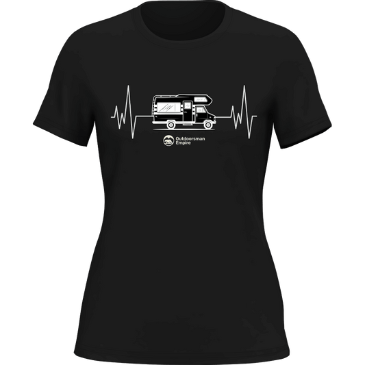 Outdoorzees Camping Cardiogram T-Shirt for Women