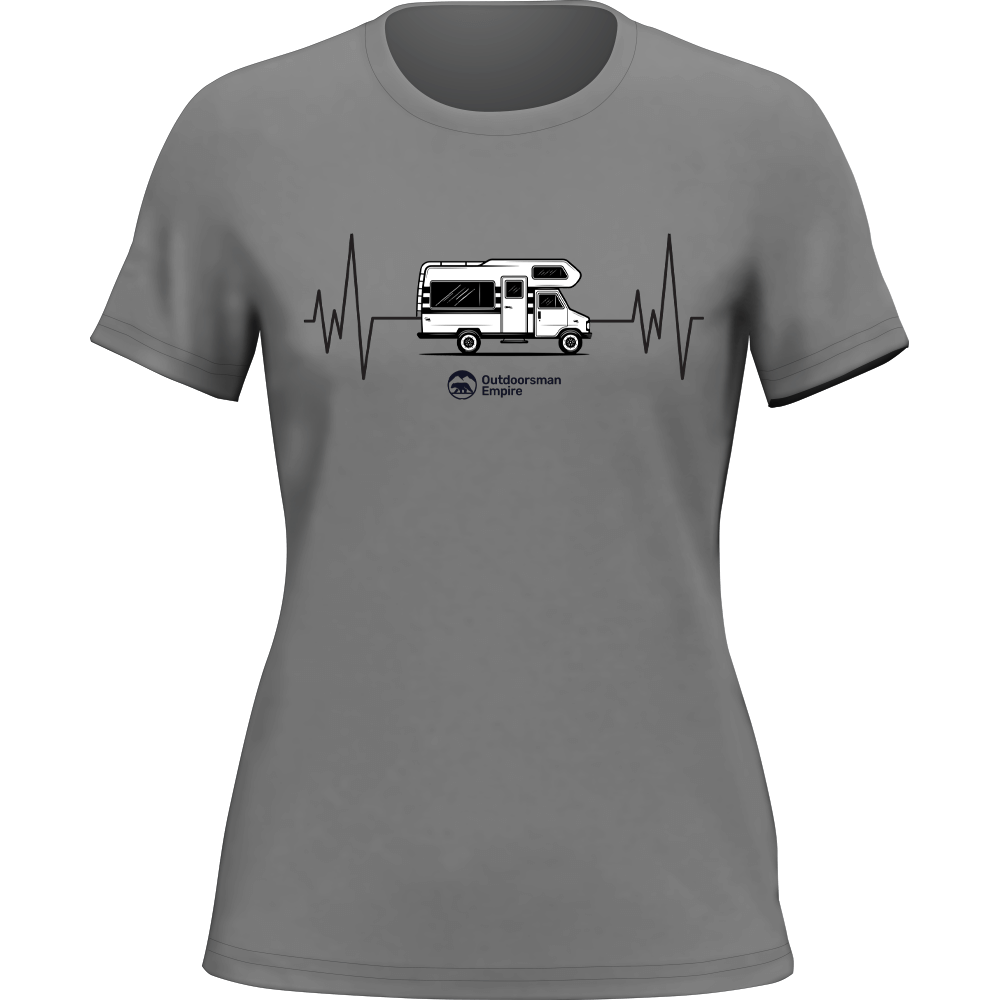 Outdoorzees Camping Cardiogram T-Shirt for Women