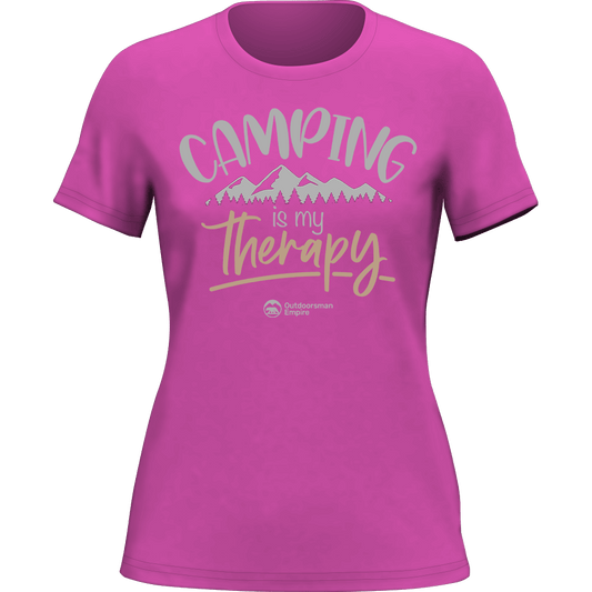 Outdoorzees Camping Is My Therapy T-Shirt for Women