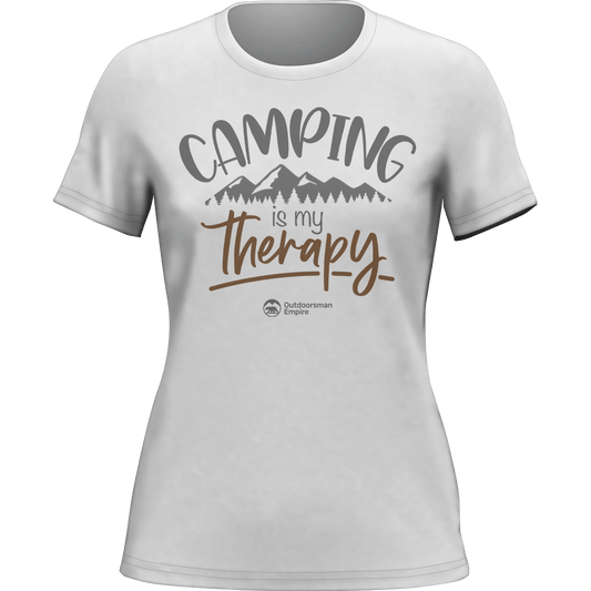 Outdoorzees Camping Is My Therapy T-Shirt for Women