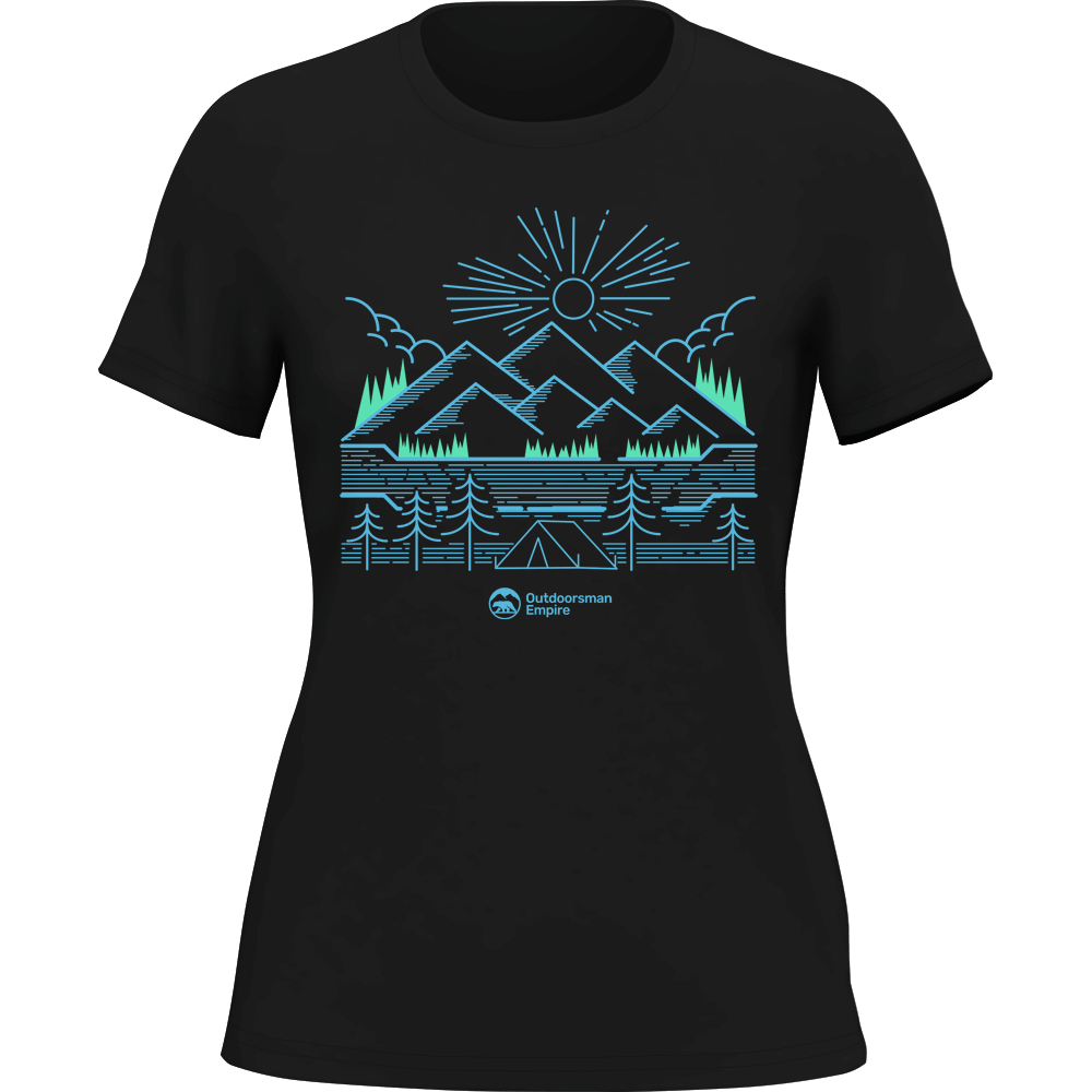 Outdoorzees Camping Lines T-Shirt for Women