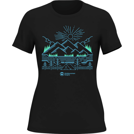 Outdoorzees Camping Lines T-Shirt for Women