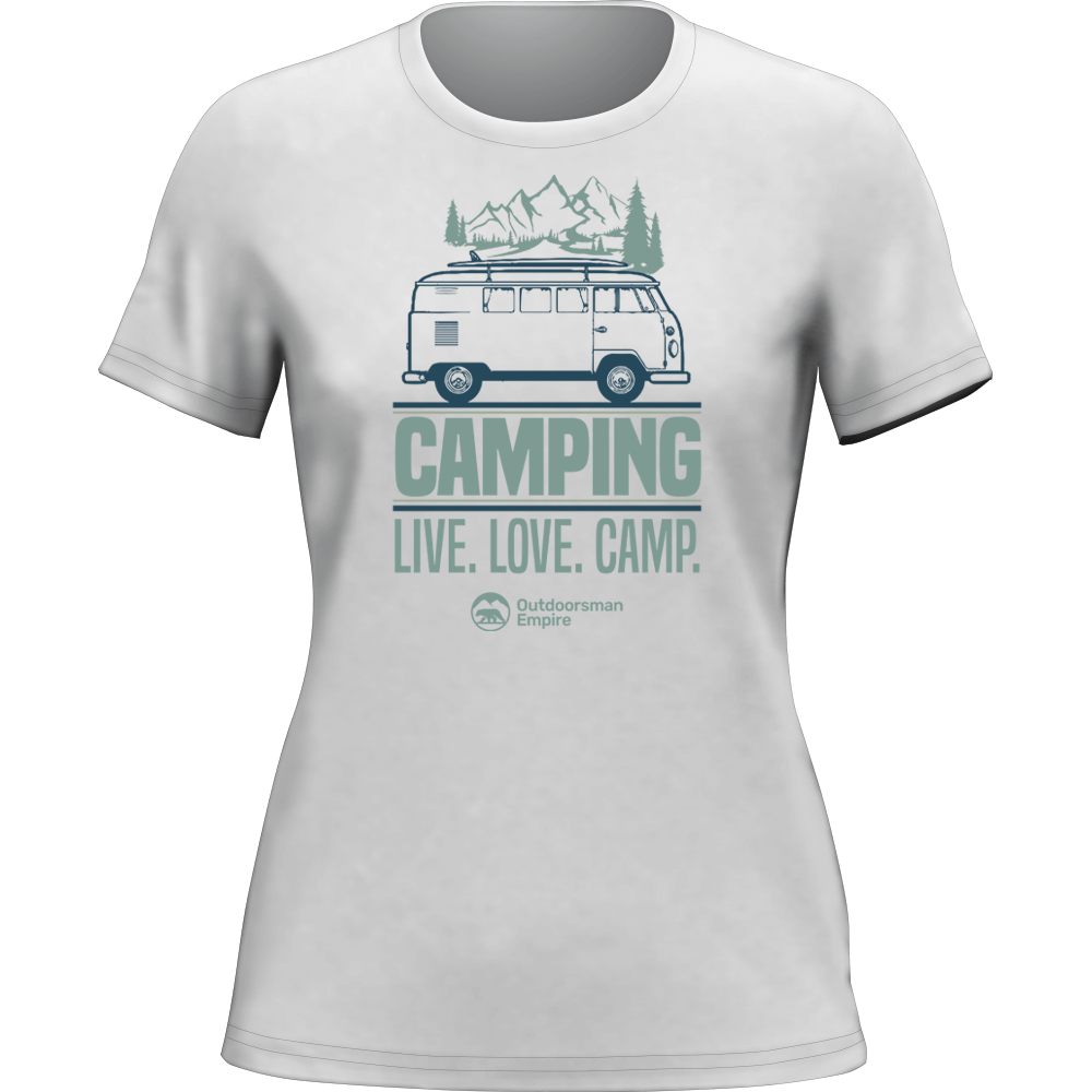 Outdoorzees Camping Live Love Camp T-Shirt for Women