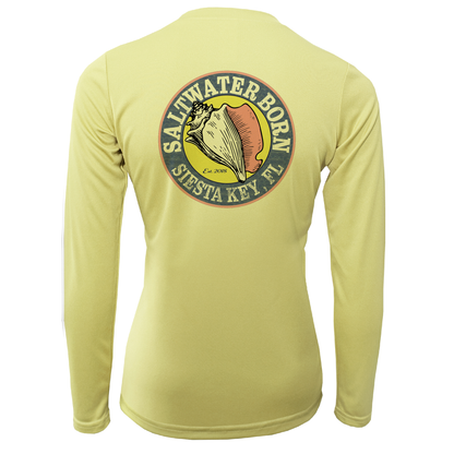 Saltwater Born Siesta Key Saltwater Born Linear Logo Long Sleeve UPF 50+ Dry-Fit Shirt