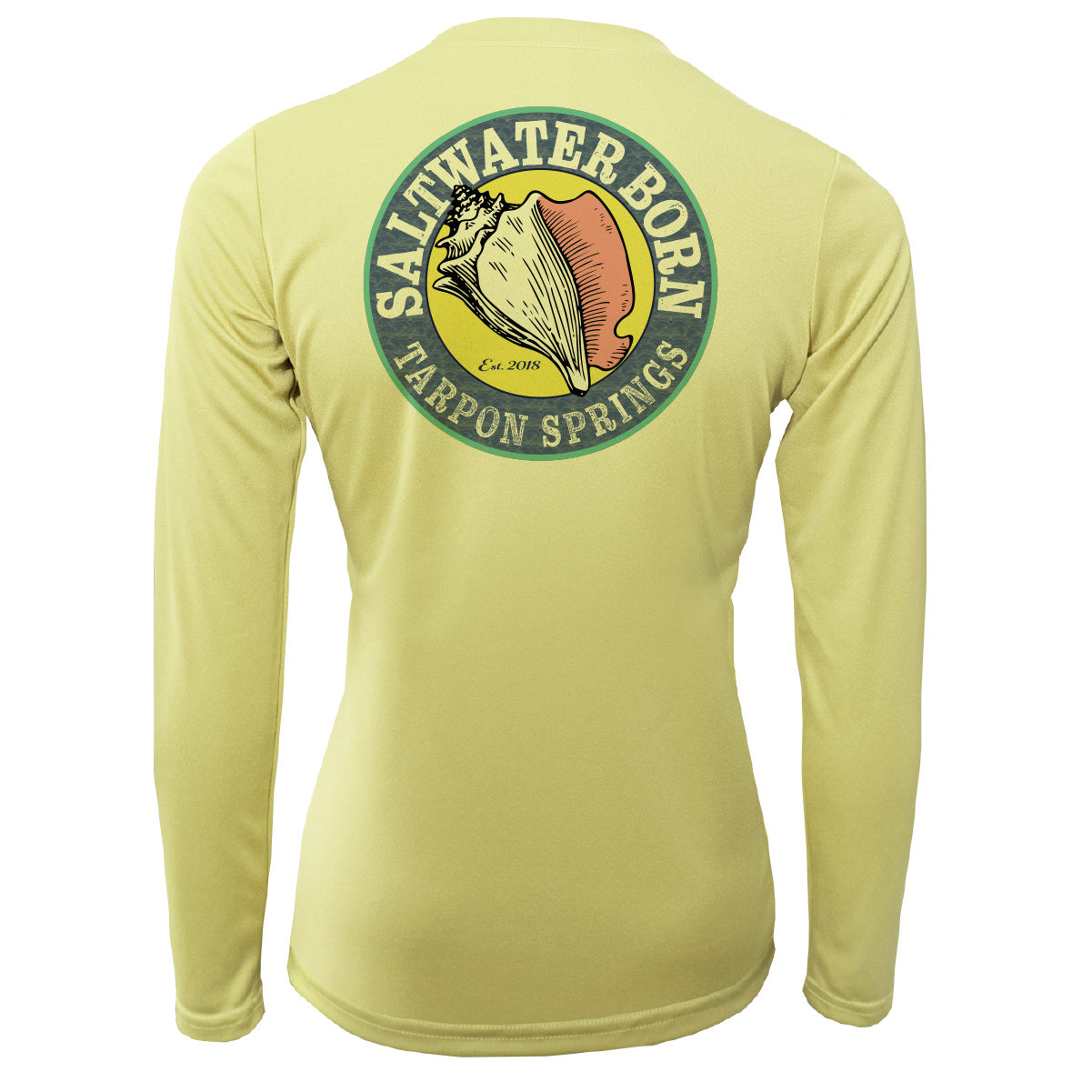 Saltwater Born Tarpon Springs, FL "Saltwater Hair Don't Care" Long Sleeve UPF 50+ Dry-Fit Shirt