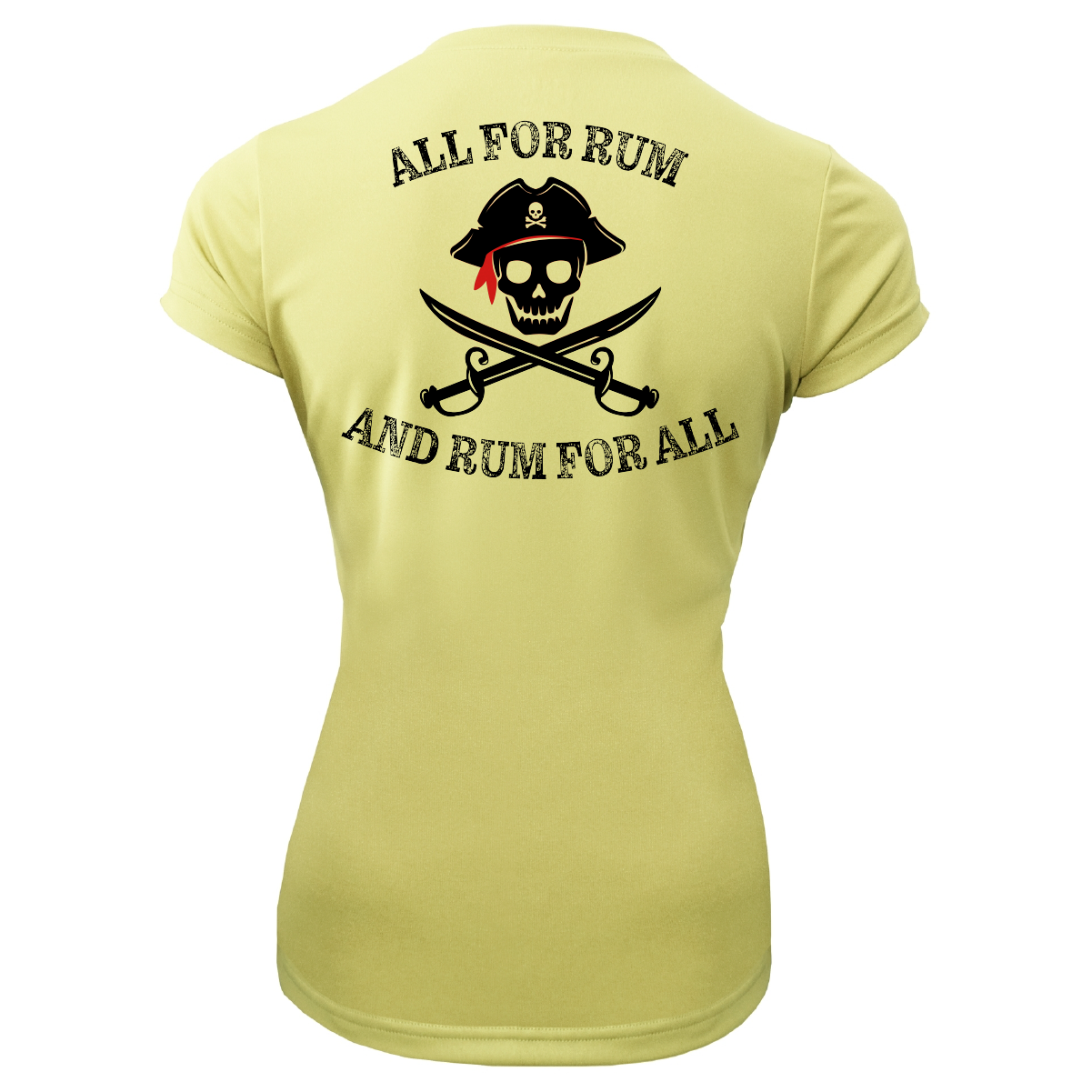 Saltwater Born DFW, TX Freshwater Born "All For Rum and Rum For All" Women's Short Sleeve UPF 50+ Dry-Fit Shirt