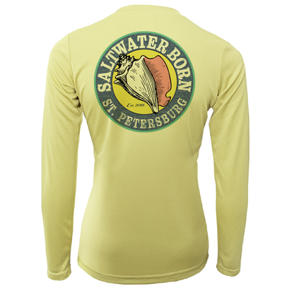 Saltwater Born St. Petersburg, Florida Girl Women's Long Sleeve UPF 50+ Dry-Fit Shirt