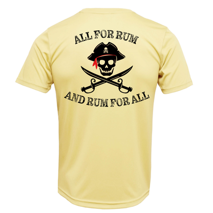 Tarpon Springs, FL "All For Rum and Rum For All" Men's Short Sleeve UPF 50+ Dry-Fit Shirt