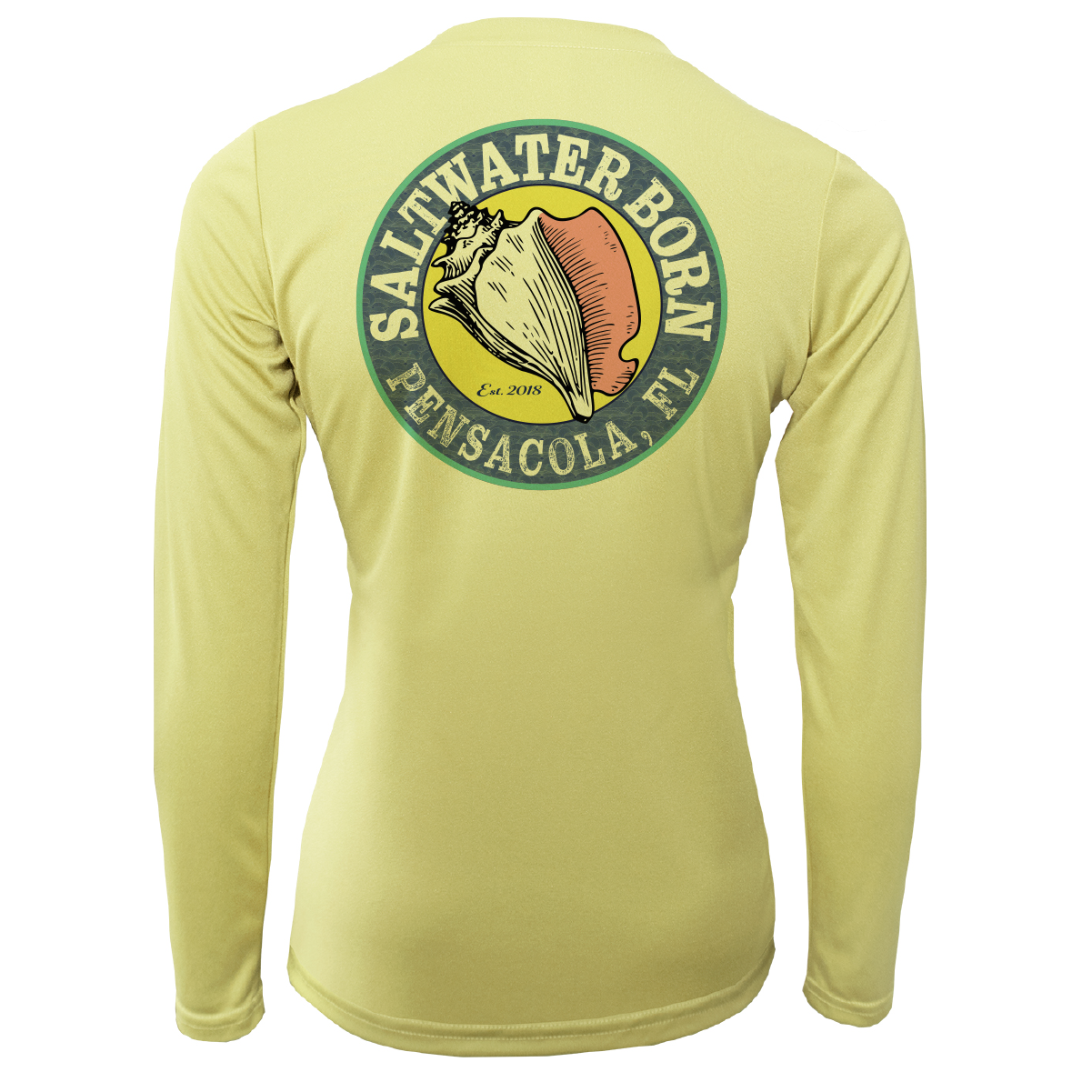Saltwater Born Pensacola, FL "Saltwater Hair Don't Care" Long Sleeve UPF 50+ Dry-Fit Shirt