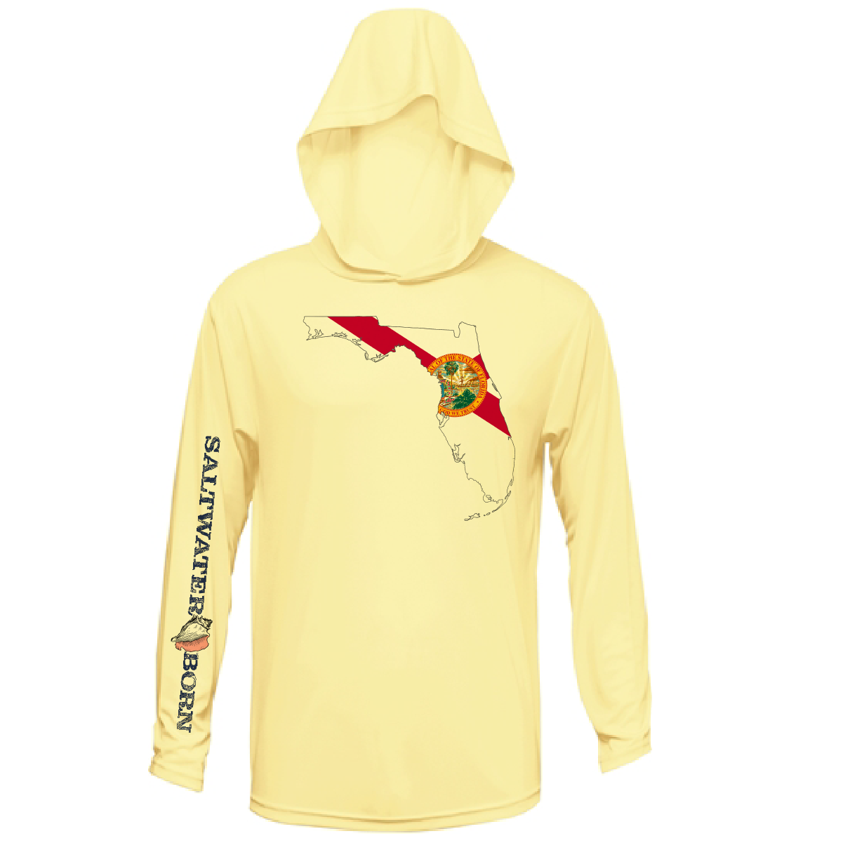 Saltwater Born State of Florida Long Sleeve UPF 50+ Dry-Fit Hoodie