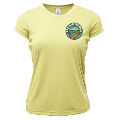 Saltwater Born DFW, TX Freshwater Born "All For Rum and Rum For All" Women's Short Sleeve UPF 50+ Dry-Fit Shirt