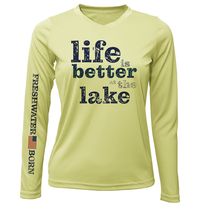 Saltwater Born Texas "Life is Better at the Lake" Women's Long Sleeve UPF 50+ Dry-Fit Shirt