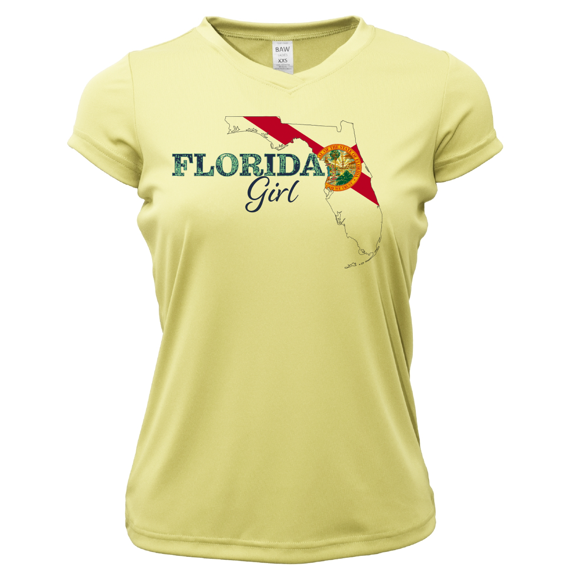 Saltwater Born Tarpon Springs Florida Girl Women's Short Sleeve UPF 50+ Dry-Fit Shirt