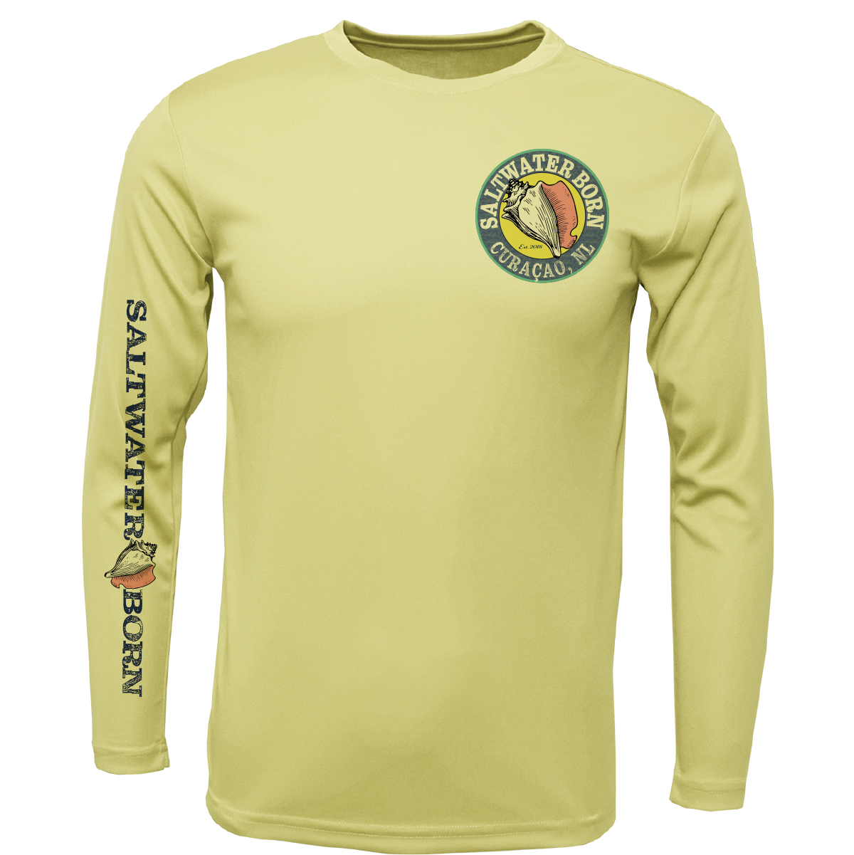 Saltwater Born Curaçao, Netherlands Kraken Long Sleeve UPF 50+ Dry-Fit Shirt