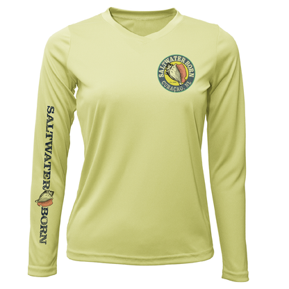 Saltwater Born Curaçao, Netherlands Kraken Women's Long Sleeve UPF 50+ Dry-Fit Shirt