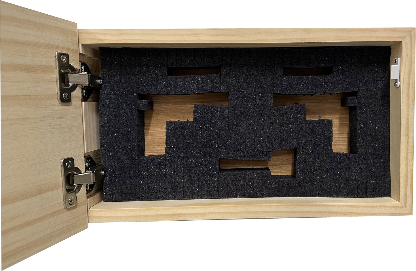 Bellewood Designs - American Flag Decorative & Secure Wall-Mounted Gun Cabinet (Carbon Gray)